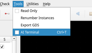 AI terminal Menu