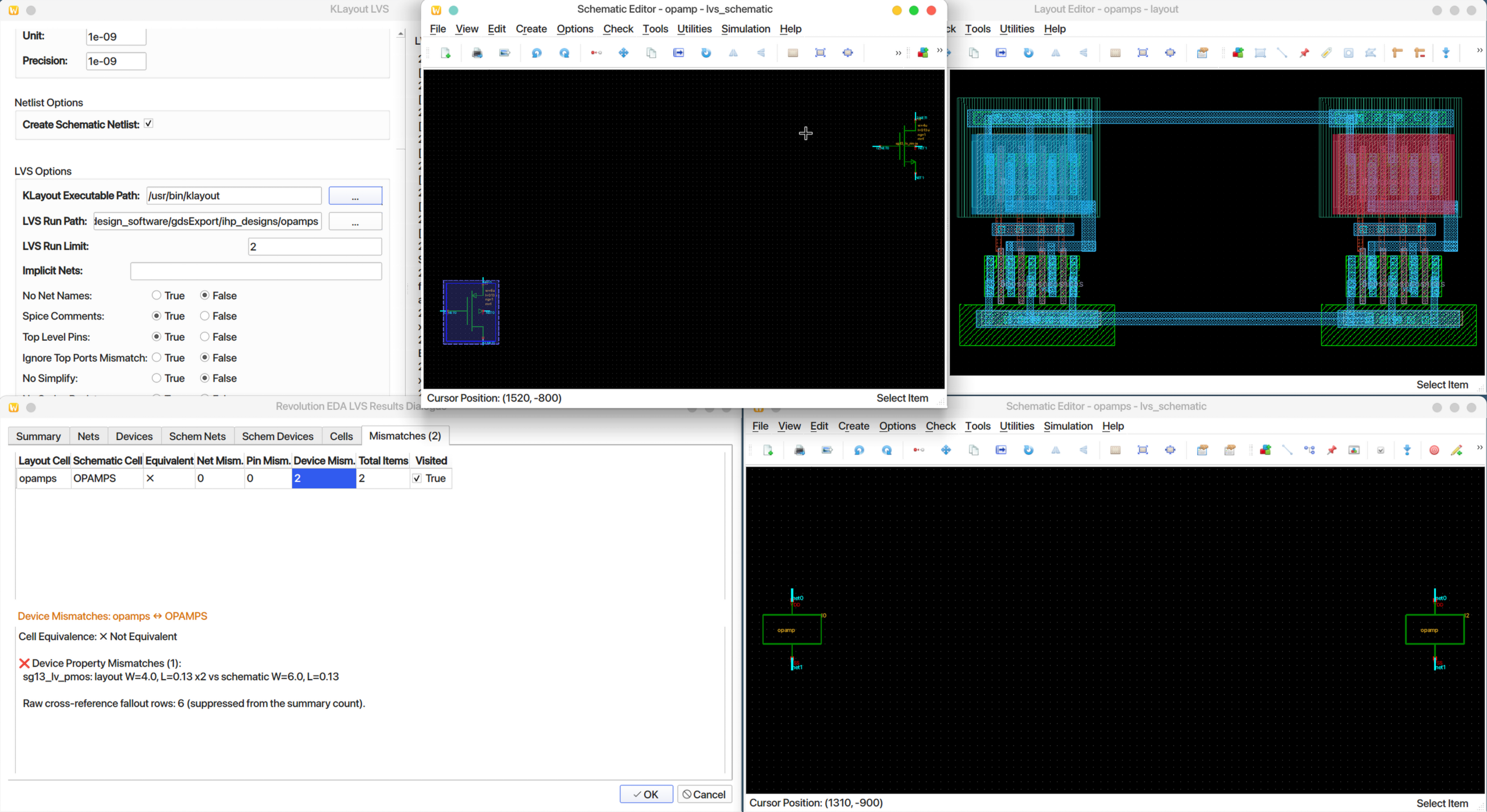 Revolution EDA Hierarchical LVS