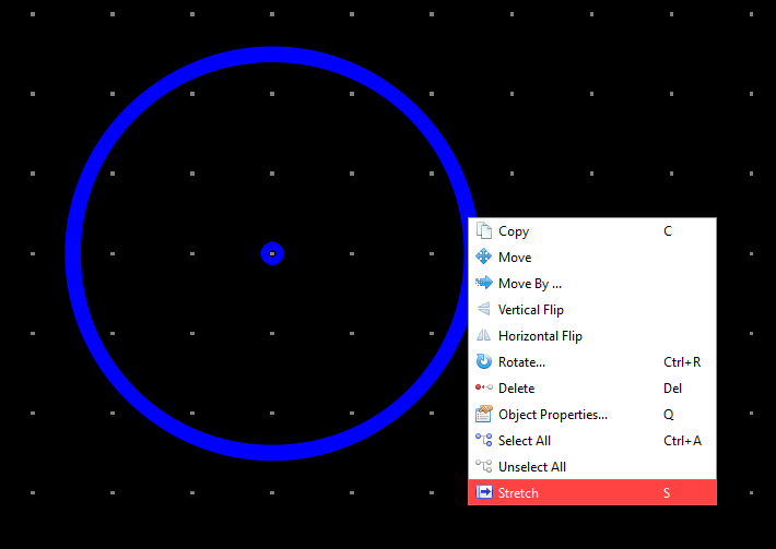 Stretching a symbol circle